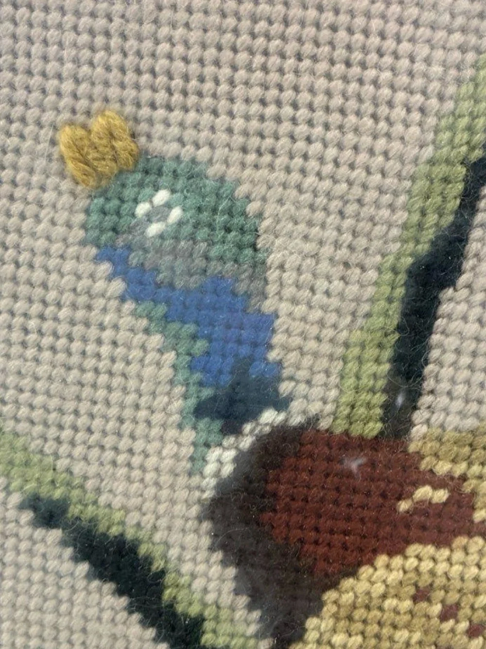 Handcrafted Duck Needlepoint